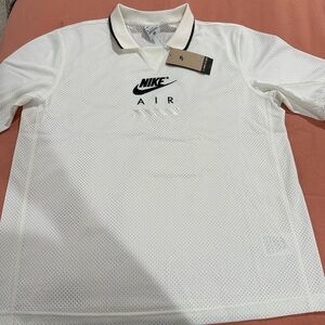 (New) Nike Air Men's White Mesh Polo Shirt,
